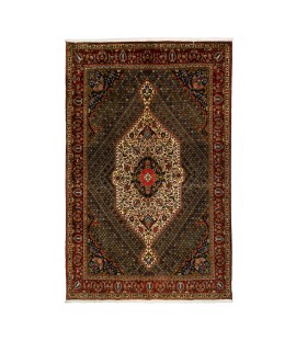 Handmade Rug in Wool & Green color Chaharmahal And Bakhtiari | 304×201 cm | SHAAH ABBAASY(Palmette flower)