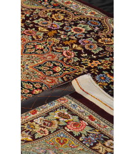 Handmade Rug in Super Fine Wool Qom | 160×106 cm | SHAAH ABBAASY(Palmette flower)