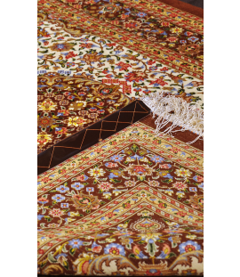 Handmade Rug in Super Fine Wool Qom | 152×104 Cm | SHAAH ABBAASY(Palmette flower) 