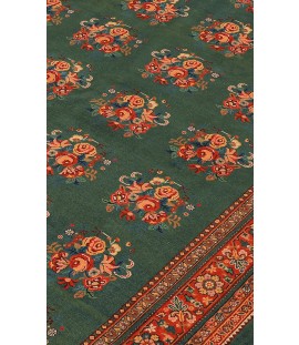 Wool Green Persian Qashqai Rug | 251×171 CM | Floral Pattern