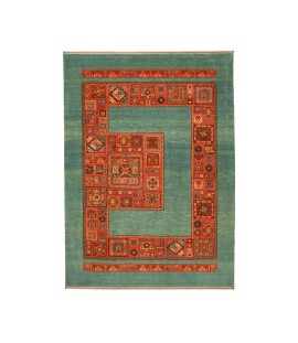  Green Persian Rug | 3 m | Geometrical Pattern 