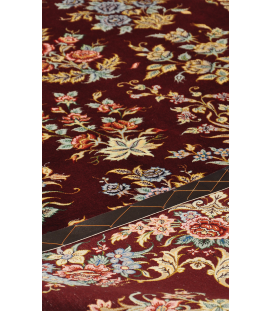 Handmade Rug in Super Fine Wool Qom | 199×130 cm | AFSHAAN(Curved design)  