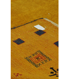 Handmade Yellow Persian Rug Shiraz | 298×212 cm | Simple Pattern