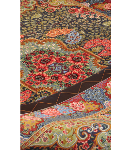 Handmade Fine Wool Persian coloful Rug Qom | 149×101 cm | Palmetto Flower Design