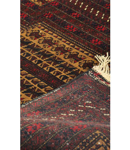 New Wool Brown Rug Razavi Khorasan | 130×90 cm | Geometrical