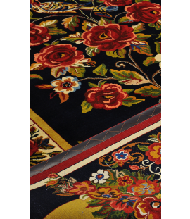 Handmade Rug in Black Base color & Wool Chaharmahal And Bakhtiari | 324×217 cm | DERAKHTY(Tree design)