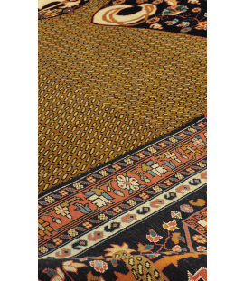 Handmade Rug in Wool & Navy Blue color Razavi Khorasan | 202×150 cm | EGHTEBAASY(Adapted design)