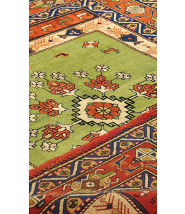 Handmade Rug in Wool & Green color North Khorasan   | 177×120 cm | SHAAH ABBAASY(Palmette flower)