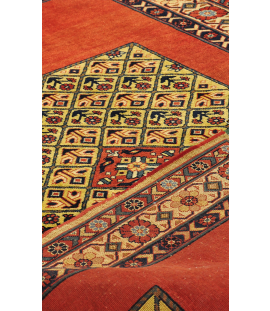 Handmade Rug in Wool & Copper color Quchan | 181×121 cm | SHAAH ABBAASY Pattern