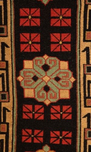 Handmade Wool Red Kilim Rug Khorasan | 187×133 cm | Animal Pattern Print