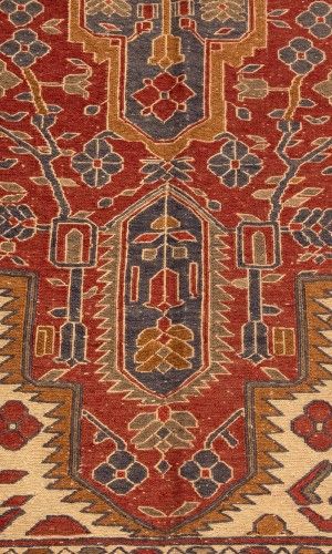 Handmade Wool Kilim Rug Khorasan | 203×138 cm | Palmetto Flower Pattern