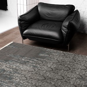 Gray Wisteria | Modern Grey Wool Area Rug | 300×200 cm 