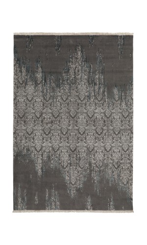 Gray Wisteria | Modern Grey Wool Area Rug  