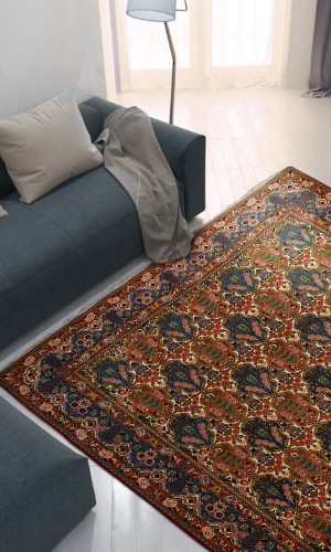 Handmade Colorful Persian Bakhtiari rug | 300×205 cm | Tree pattern (Articular Design)