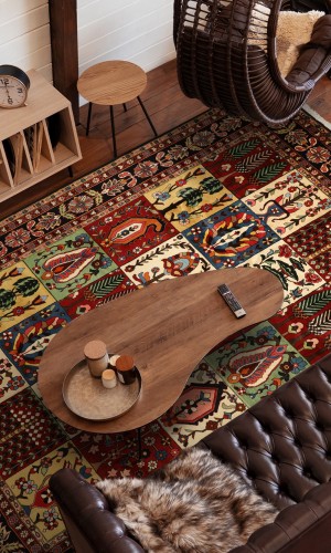 Colorful Wool Rug Fars | 352×253 cm | Panel design (GHAABY)