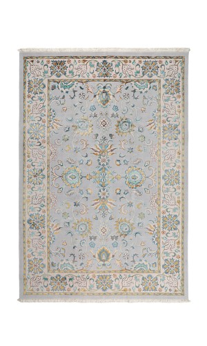  Persia garden | Wool Silver Modern Persian Rug | 300×200 cm