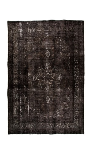 vintage rug with gray color & toranj pattern | 6 sq.m | cotton material