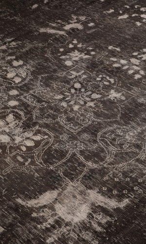 vintage rug with gray color & toranj pattern | 10 sq.m | cotton material