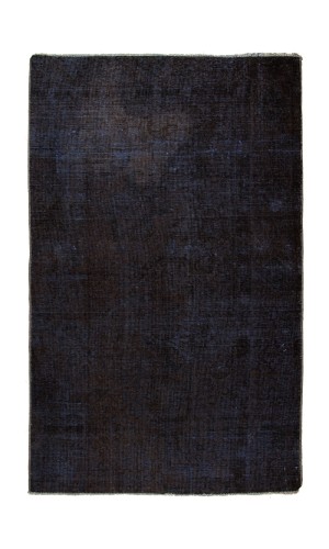 vintage black Persian rug with blue touch color | 4 sq.m | cotton material