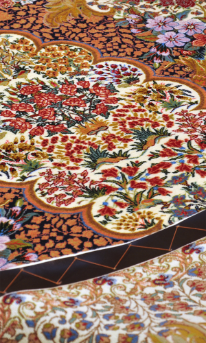 Handmade Rug In Super Fine Wool Qom (176×107 cm)