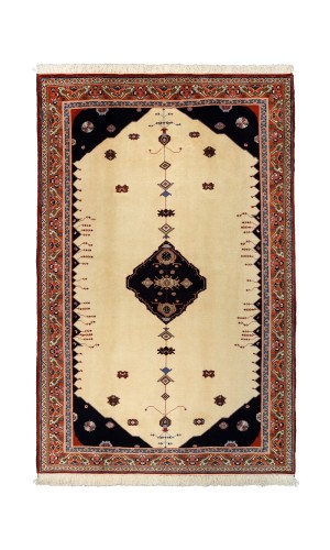 Handmade Qashqai Rug In Wool & Cream Color Fars | 243×154 cm |