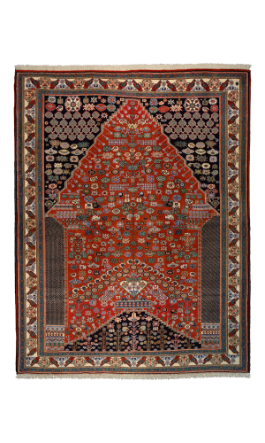 Captivating Handmade Rug In Wool & Red Color Fars | 235×179 cm 