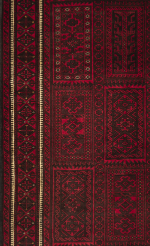 Handmade Rug in Red color Razavi Khorasan  | 219×133 cm | SHAAH ABBAASY(Palmette 