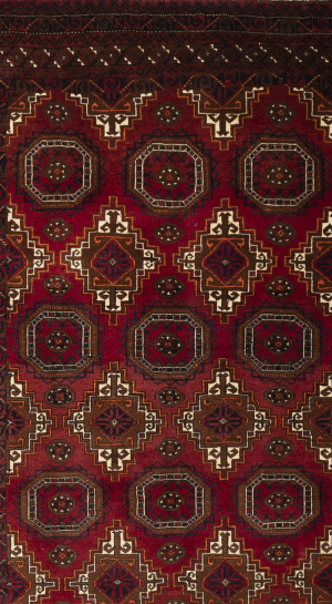 Handmade Rug In Wool & red base color Razavi Khorasan (193×111 cm)