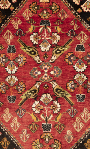 Handmade Rug In Wool red base color Fars | 166×116cm | ANCIENT ARCHITECTURE