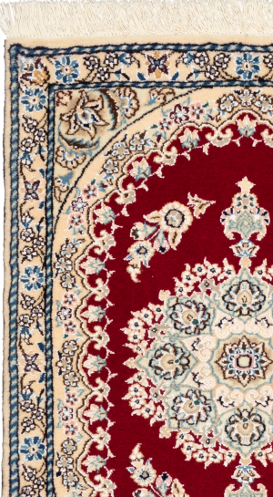 Handmade Rug Wool & Red color Nain Isfahan | 85 × 62 cm | TALFIGHY(Mix of two or more designs) 