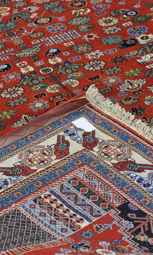 Handmade Rug In Wool & Red Color Fars (235×179 cm)
