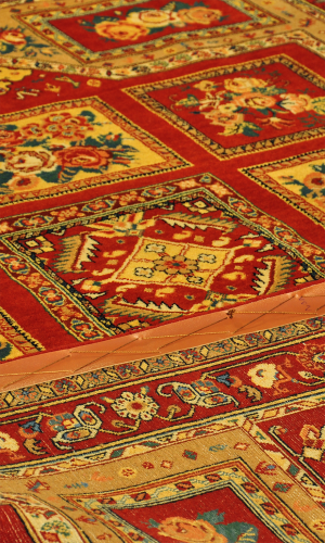 Handmade Rug in Wool & Red color with Vegetable Dyed Isfahan (208×155 cm)