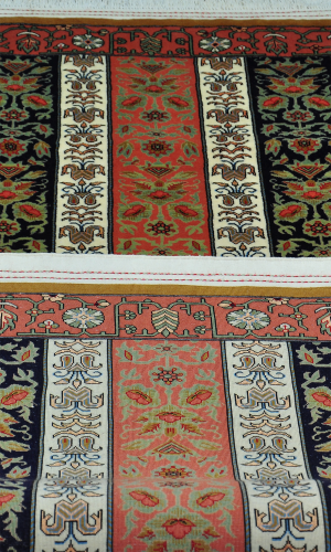 Handmade Rug in Super Fine Wool & Full Color Base color Qom (210×87 cm)