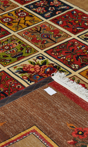 Handmade Rug In Wool & Cream Color Chaharmahal And Bakhtiari (339×210 cm)