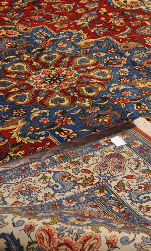 Handmade Rug In Wool & Red Color Chaharmahal And Bakhtiari (295×203 cm)