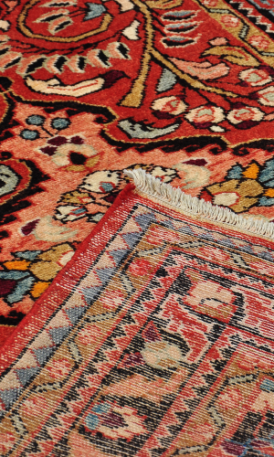 Handmade Rug In Wool in red base color Hamadan (172×108 cm)