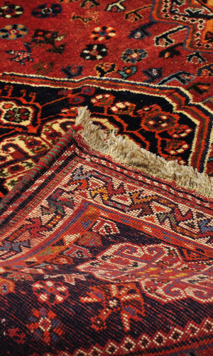 Handmade Rug in Wool & Red Fars | 151×104 | SHAAH ABBAASY(Palmette flower)