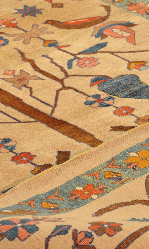 Handmade Rug In Wool & Cream Color Chaharmahal And Bakhtiari (136×190 cm)