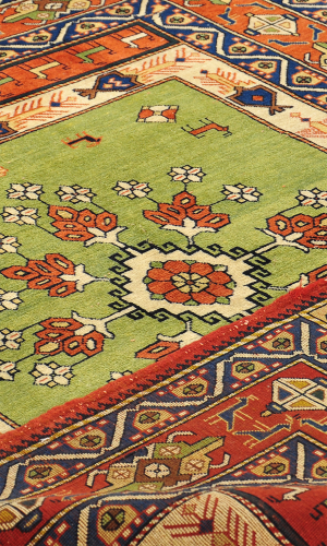 Handmade Rug In Wool & Green Color North Khorasan (177×120 cm)